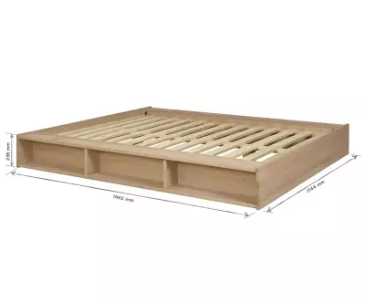 Dimensions du lit Galion en hêtre