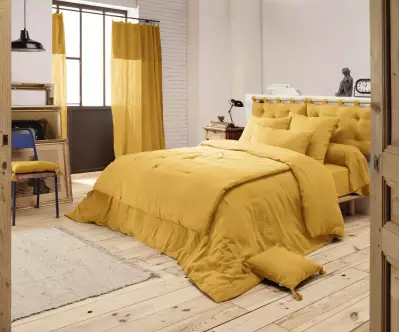 Parure de lit Ganymède vue d'ensemble Jaune