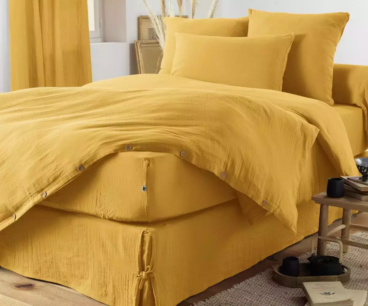 Parure de lit Ganymède Jaune Parure de lit Ganymède Jaune
