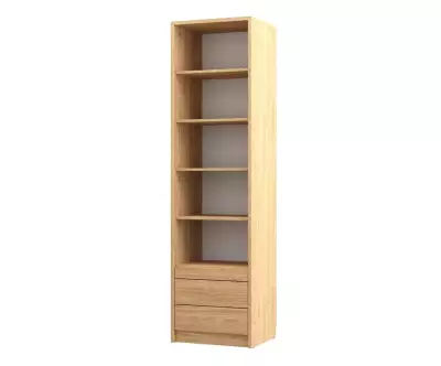 Colonne de rangement avec étagères et tablette fermée bois