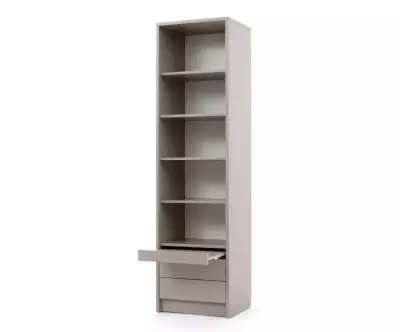 Colonne de rangement avec étagères et tablette