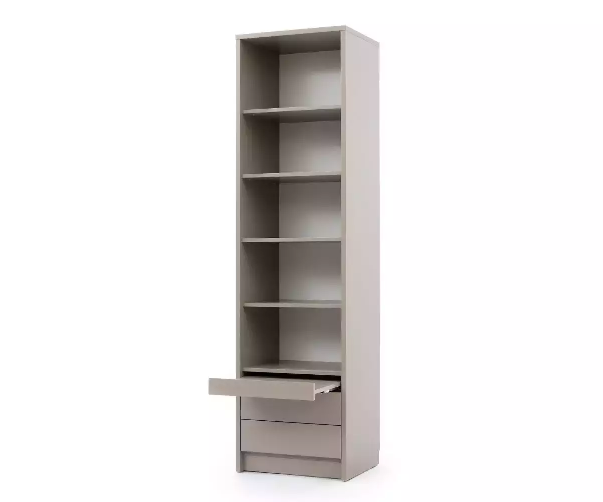 Colonne de rangement avec étagères et tablette Colonne de rangement avec étagères et tablette