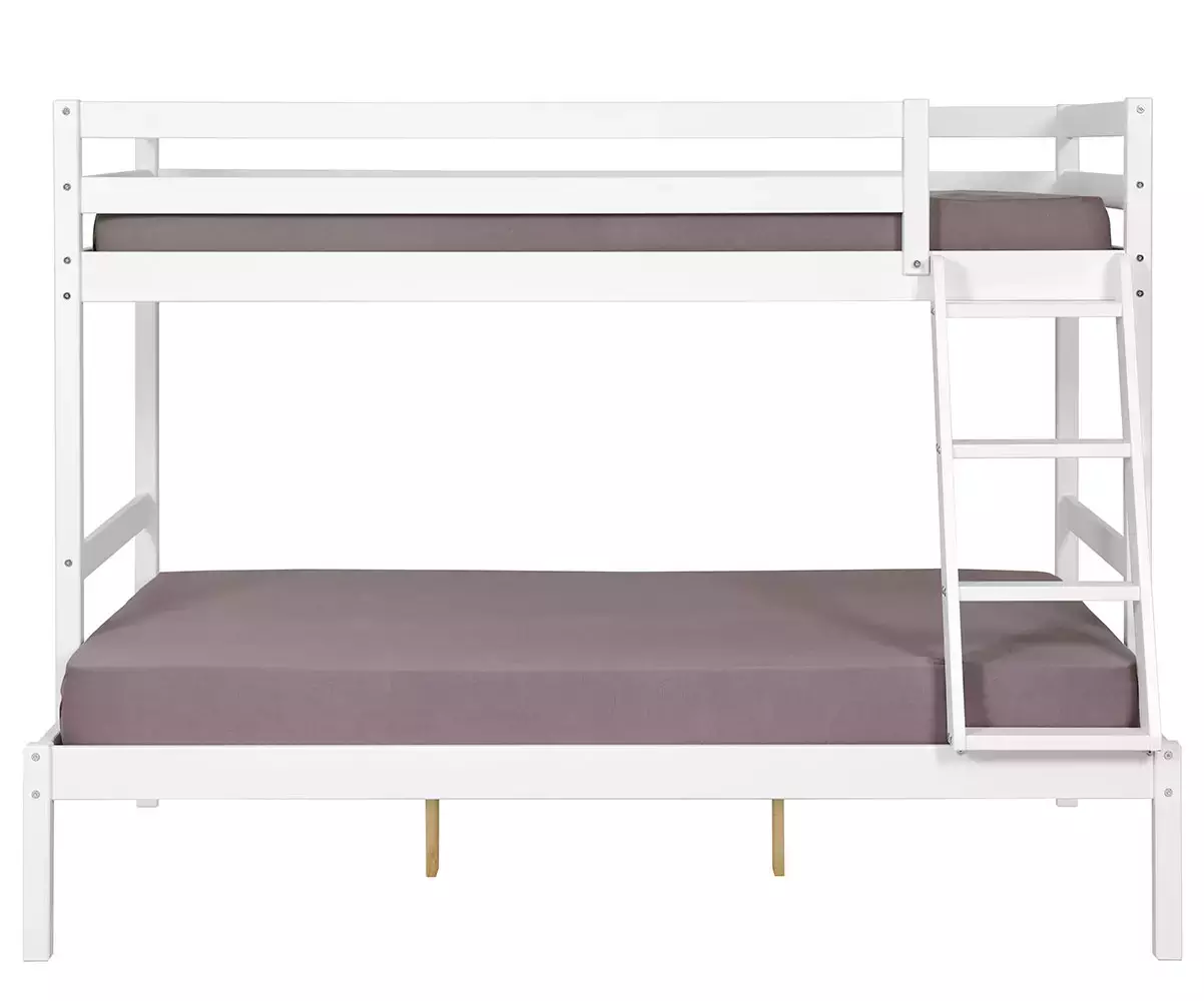 Lit superposé Nazaré blanc avec matelas Lit superposé Nazaré blanc avec matelas