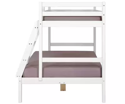 Côté du lit superposé Nazaré blanc avec matelas