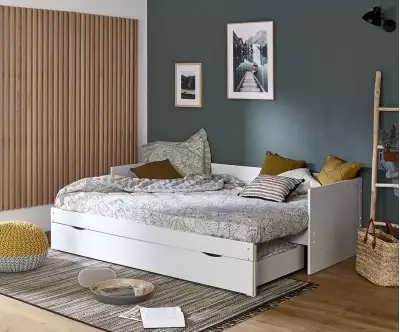 Lit gigogne Waris avec sommier gigogne peigne ouvert