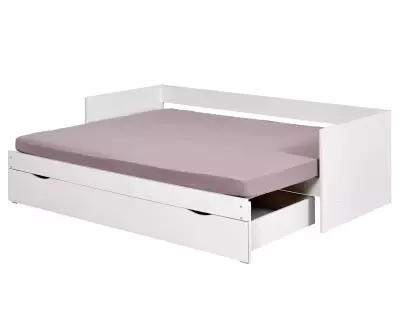 Lit banquette gigogne Waris avec sommier gigogne et matelas
