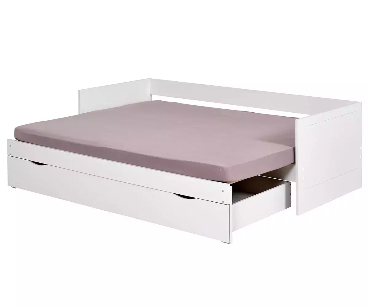 Lit banquette gigogne Waris avec sommier gigogne et matelas