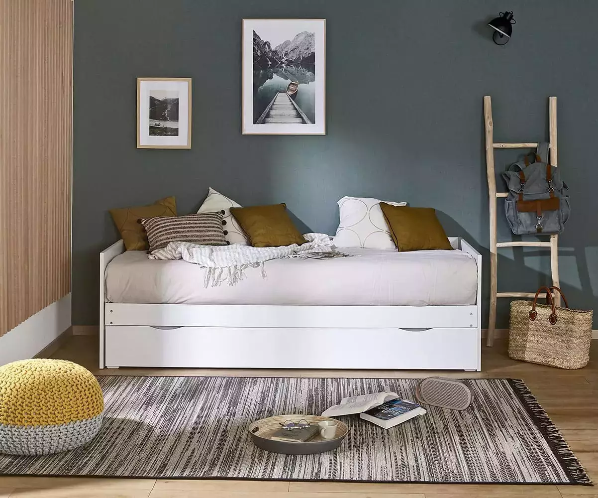 Pack lit gigogne avec tiroir Waris + matelas Pack lit gigogne avec tiroir Waris + matelas