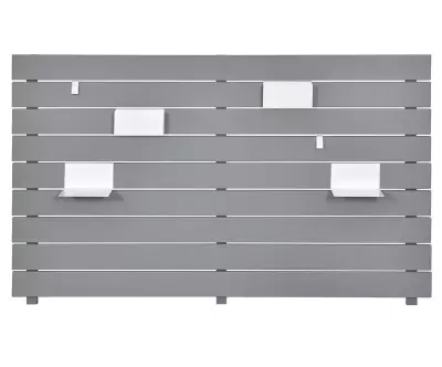 Tête de lit Ipar grise avec rangements
