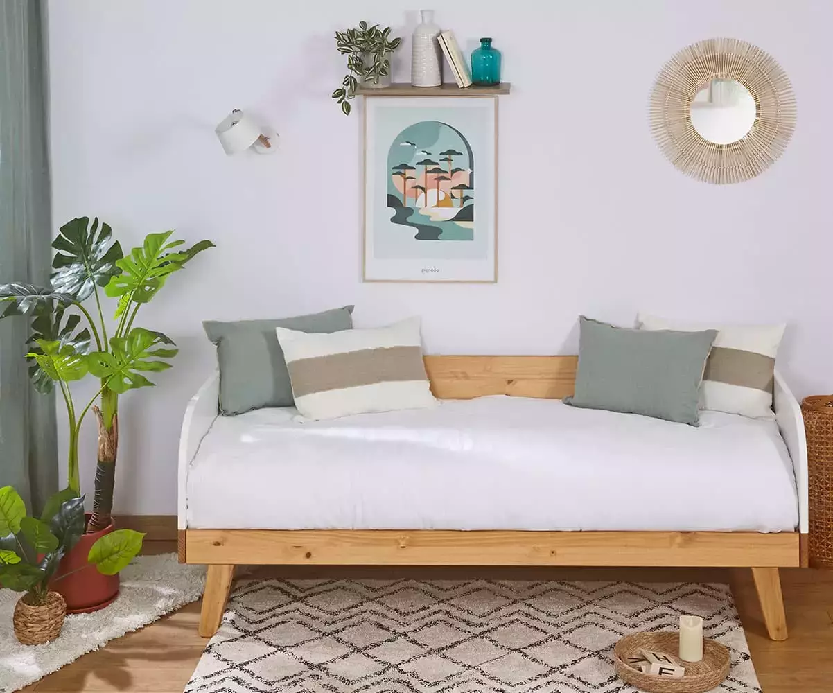 Lit gigogne Sloop bois et blanc Lit gigogne Sloop bois et blanc