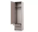 Colonne de rangement fermée avec penderie pour lit escamotable Sélène