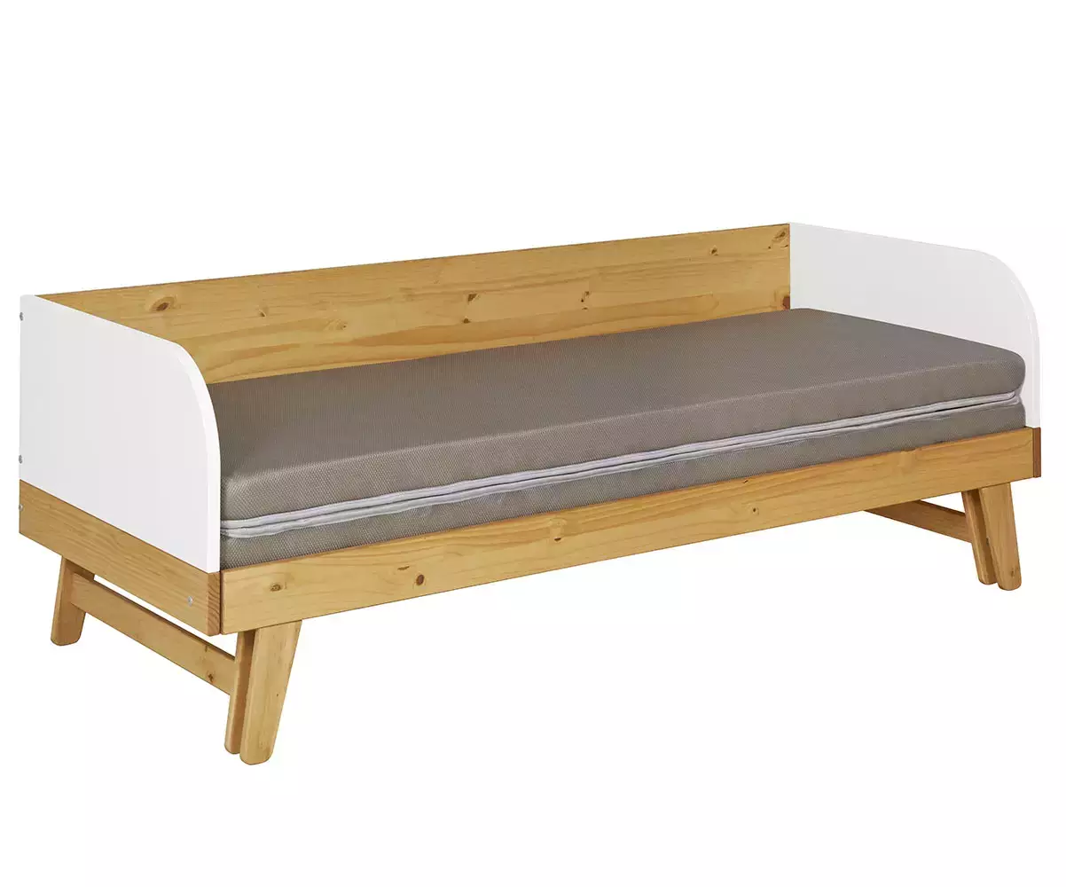 Lit gigogne Sloop en bois et matelas pliable Lit gigogne Sloop en bois et matelas pliable