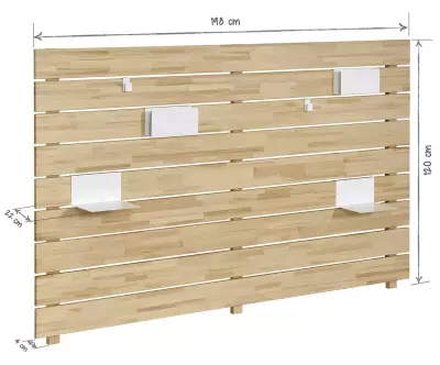 Dimension tête de lit Corfou avec matelas en option
