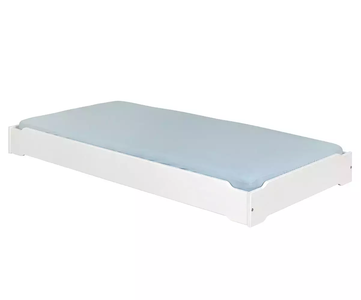Lit empilable blanc en bois Lit empilable blanc en bois