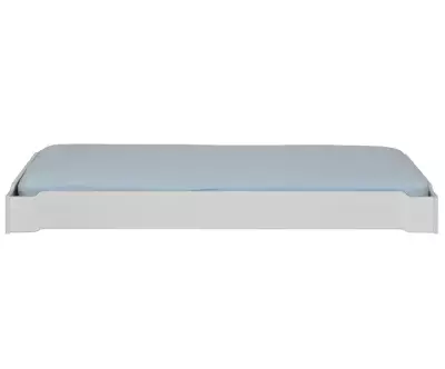 Lit empilable 90x190 cm gris en bois