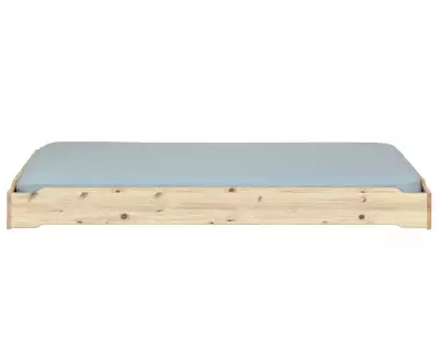 Lit en bois empilable Vaka bois naturel avec matelas