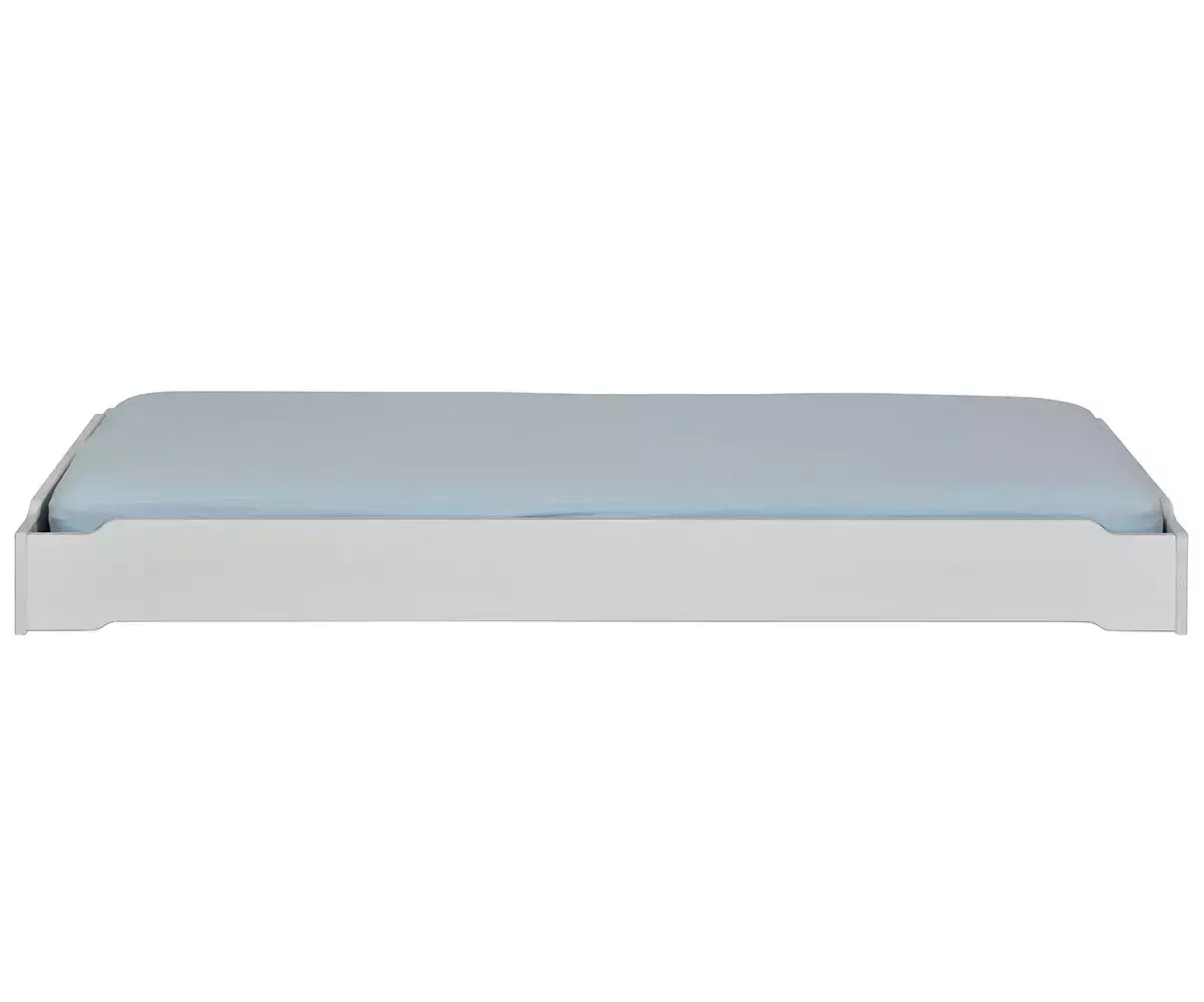 Lit empilable Vaka bois gris avec matelas Lit empilable Vaka bois gris avec matelas