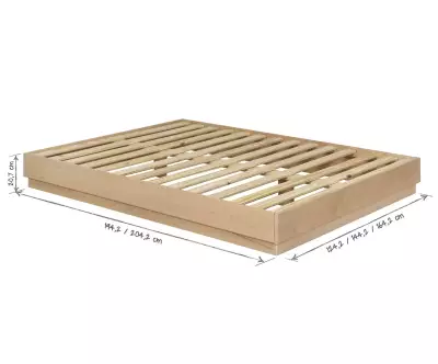 Dimensions du lit Hooker en hêtre