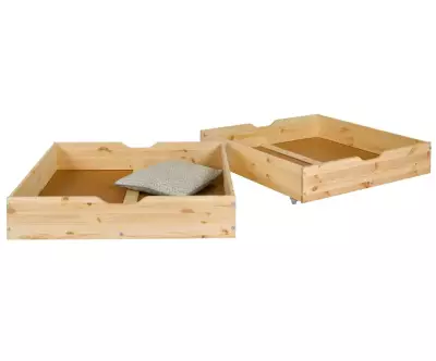 Lot de 2 tiroirs pour lit superposé Iris brut à peindre