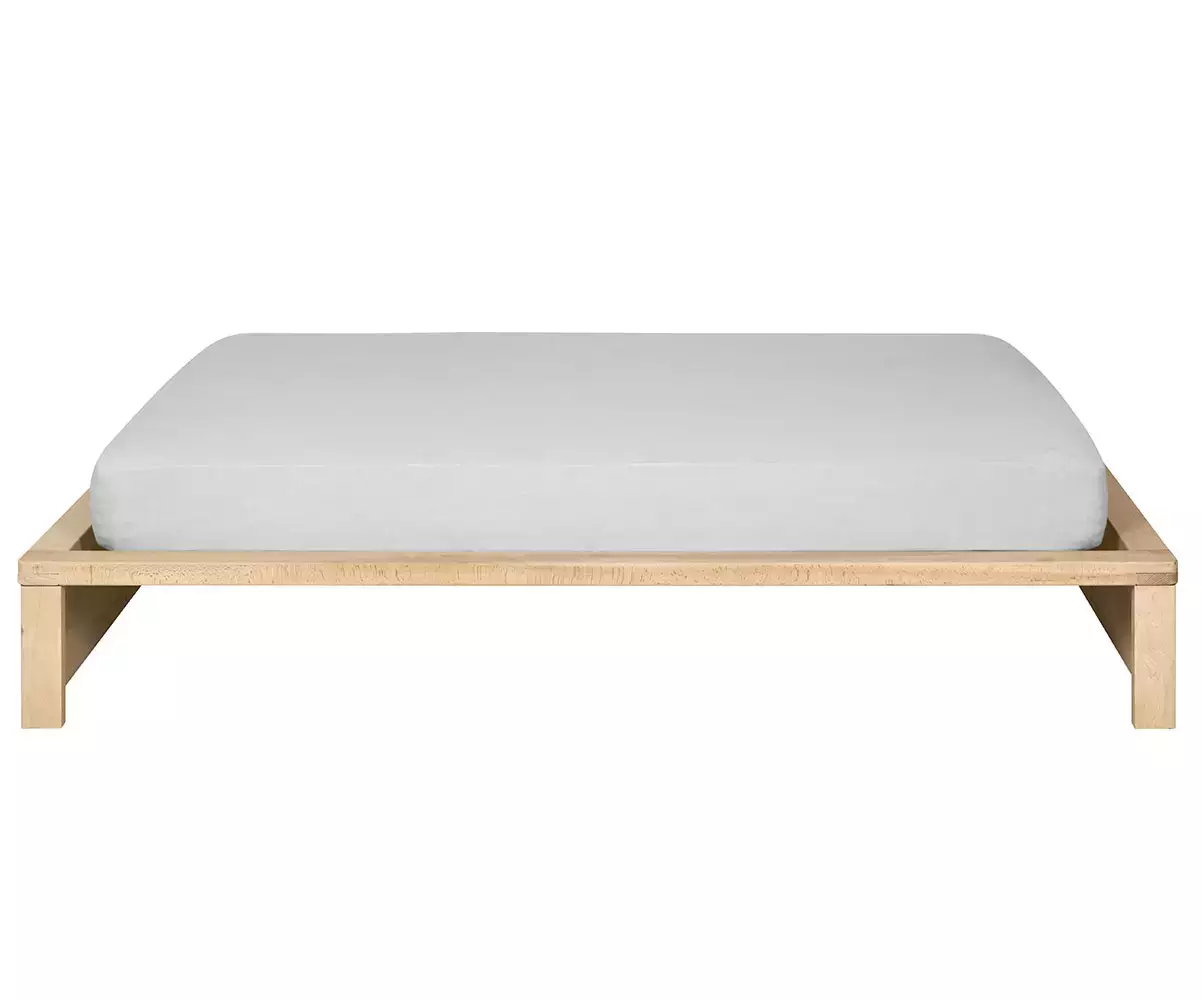Lit avec sommier Akara en bois naturel Lit avec sommier Akara en bois naturel