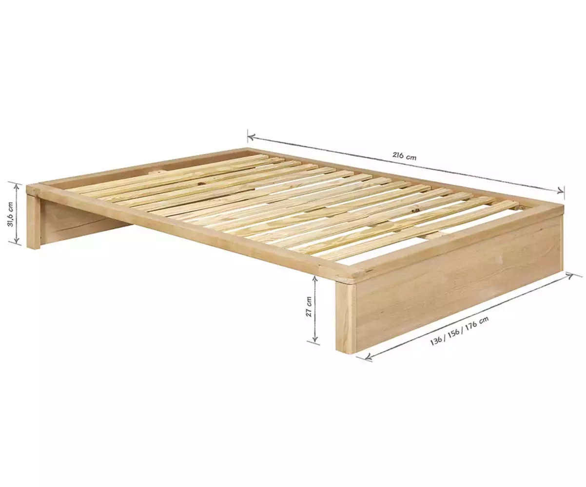 Taille Lit avec sommier Akara Taille Lit avec sommier Akara