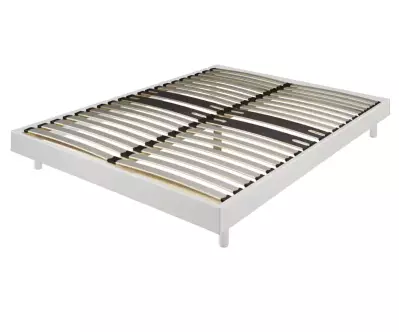 sommier 2 places blanc