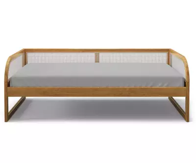 Vue de face du lit Makau avec matelas en option