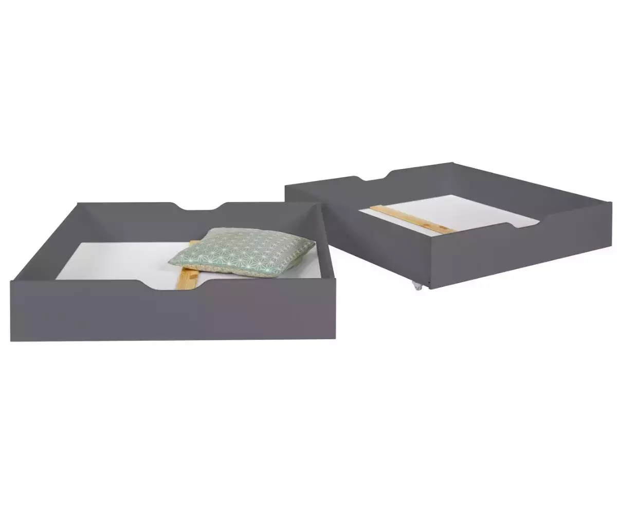 Tiroirs de lit superposé gris anthracite Tiroirs de lit superposé gris anthracite