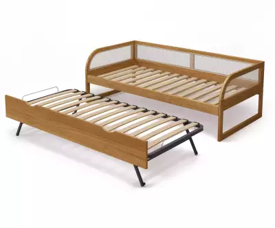 Makau, lit banquette avec son sommier gigogne