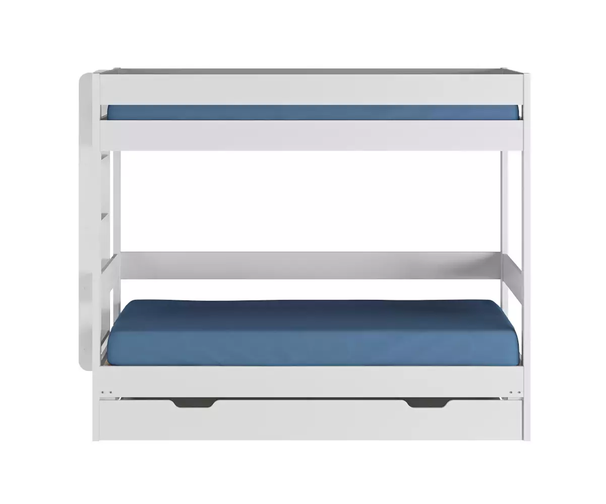 Lit superposé gigogne blanc Lakota 80x200 Lit superposé gigogne blanc Lakota 80x200
