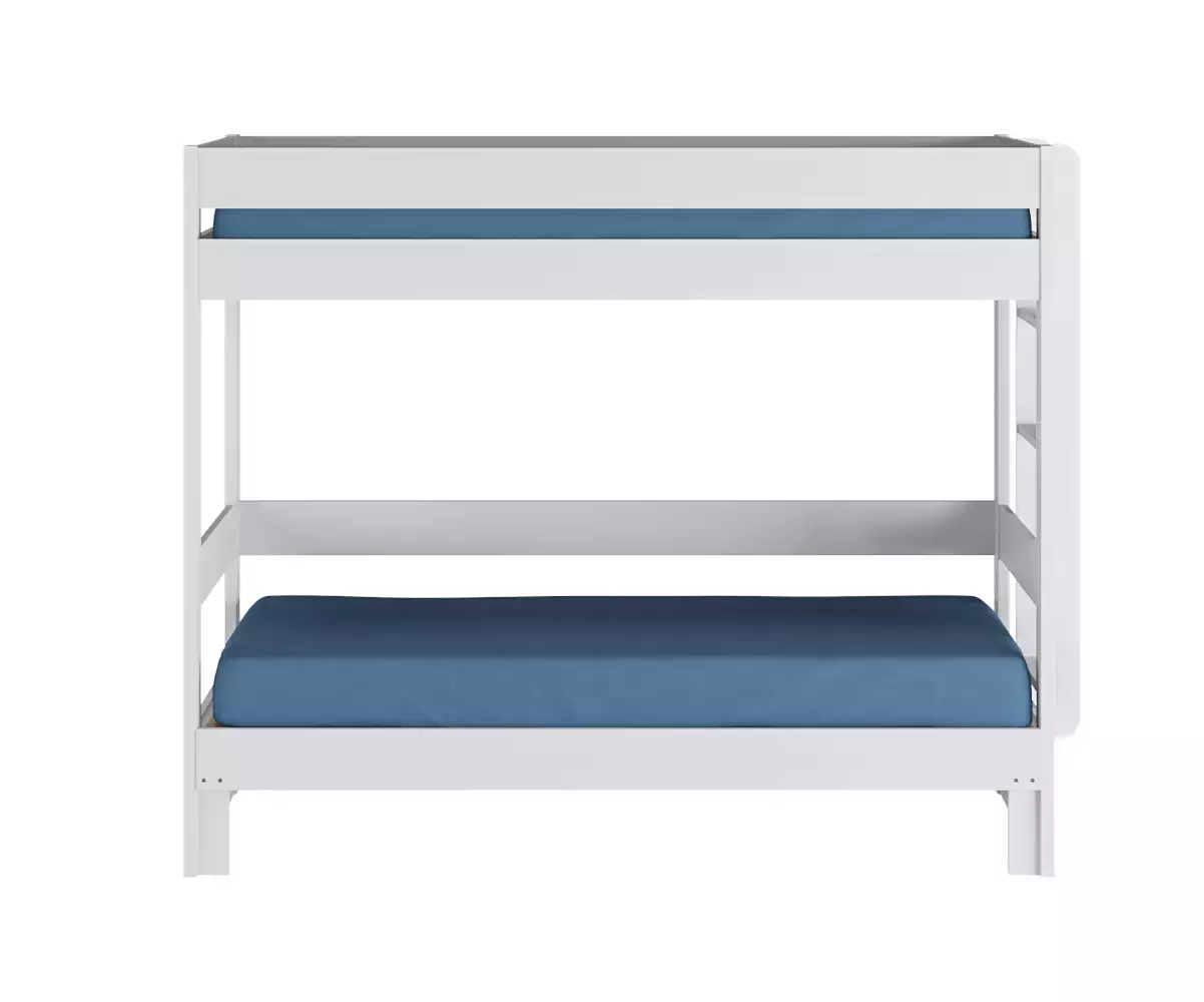 Lit superposé gigogne blanc Lakota 80x200 sans tiroir Lit superposé gigogne blanc Lakota 80x200 sans tiroir