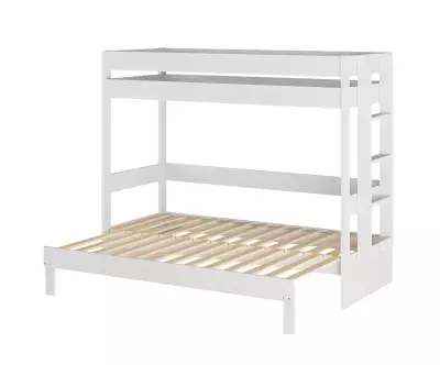 Lit superposé gigogne blanc Lakota 80x200 3 places