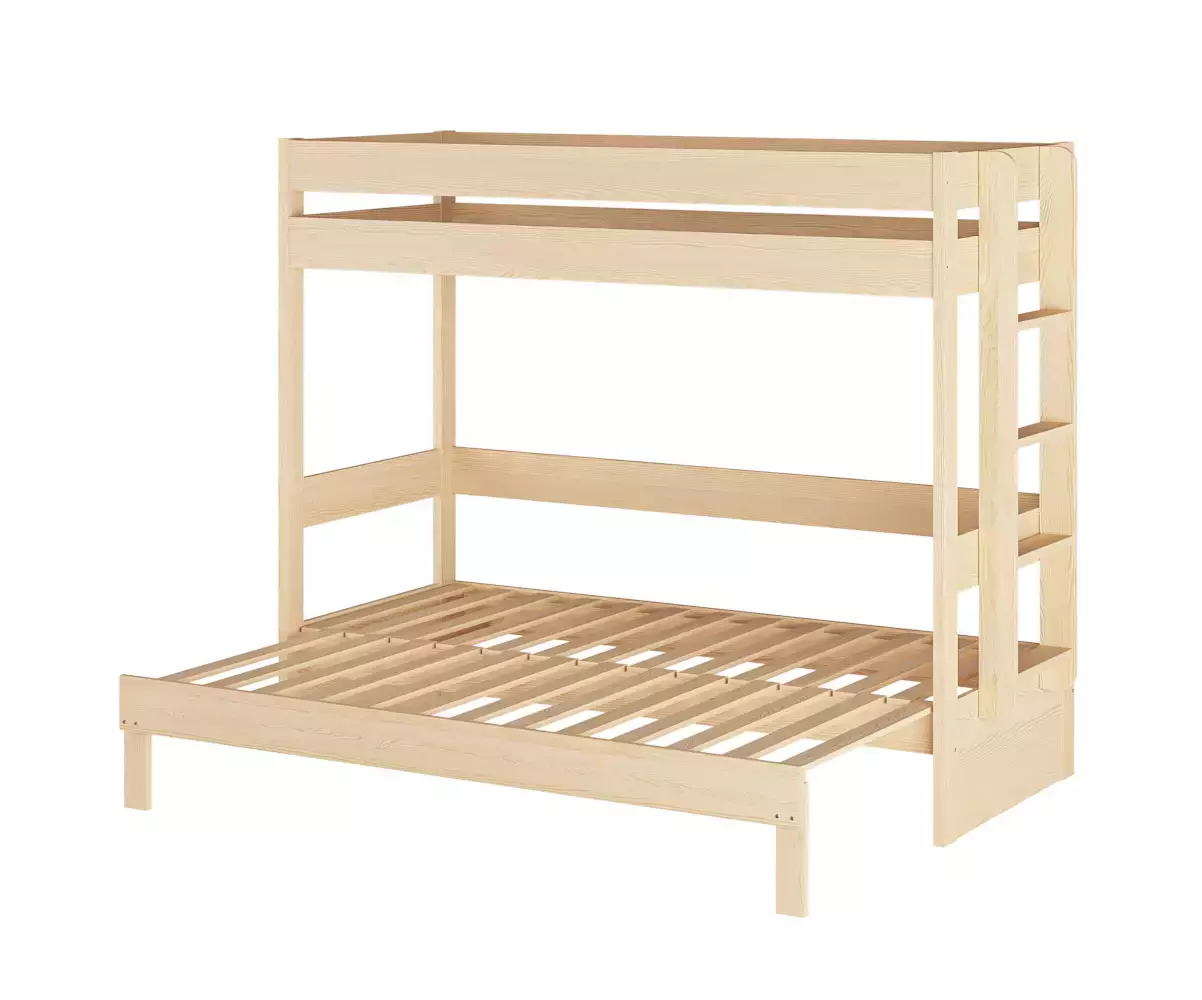 Lit superposé gigogne bois Lakota 80x200 3 places Lit superposé gigogne bois Lakota 80x200 3 places