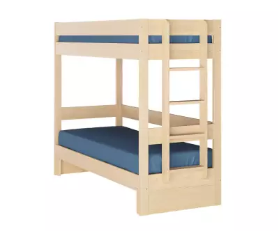 Lit superposé gigogne bois Lakota 80x200 de côté