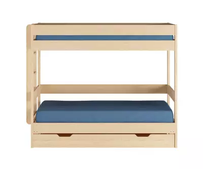 Lit superposé gigogne bois Lakota 80x200 avec matelas