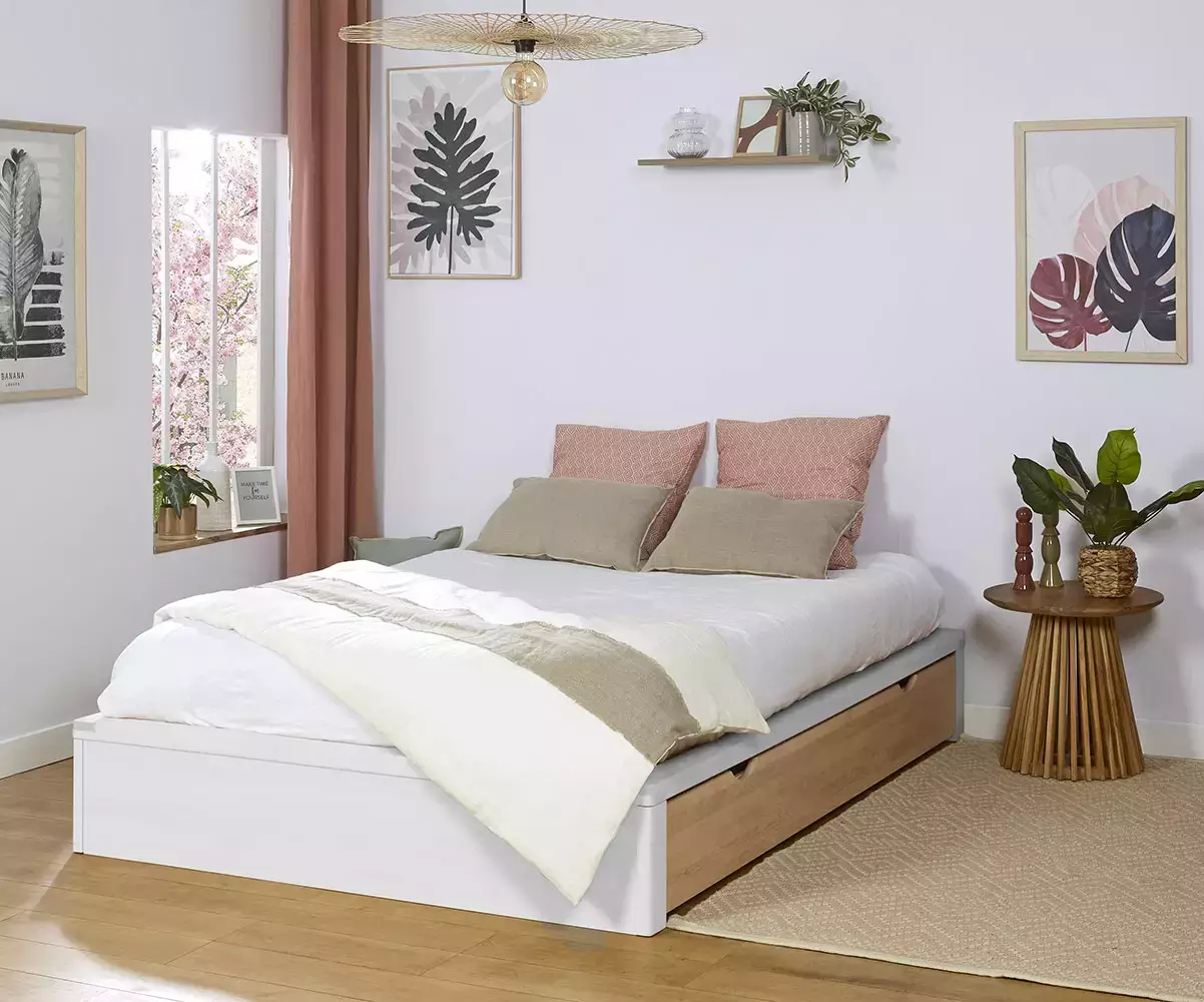 Lit Akara avec matelas aménage votre chambre à coucher Lit Akara avec matelas aménage votre chambre à coucher
