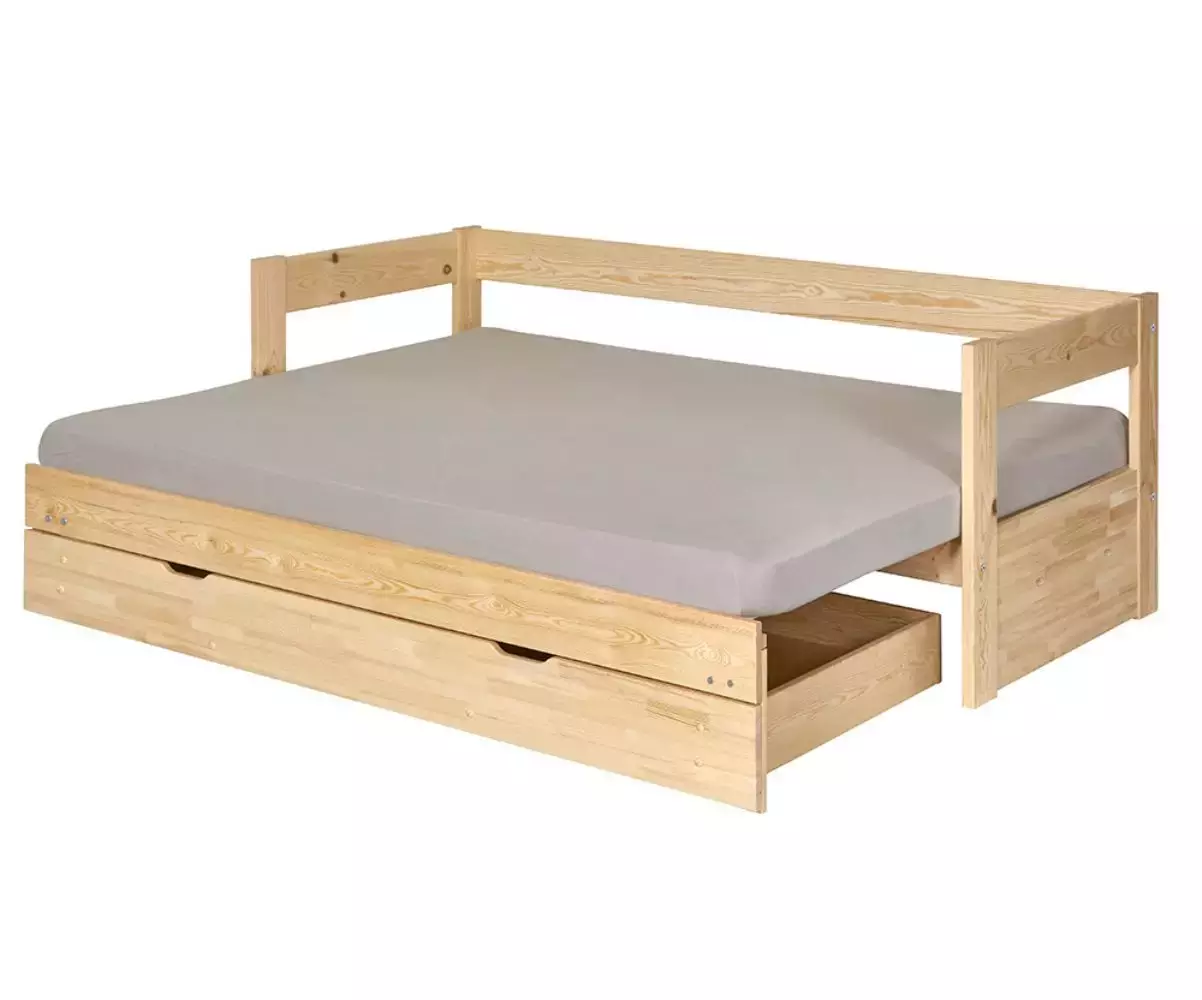Lit gigogne Lakota bois 80x200 ouvert Lit gigogne Lakota bois 80x200 ouvert