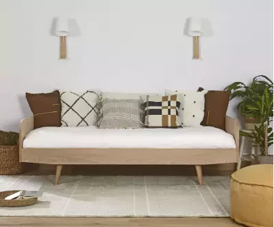 Lit Kaitos adulte hêtre massif dimension 90x190 avec matelas