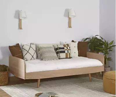 Lit Kaitos adulte hêtre massif avec matelas