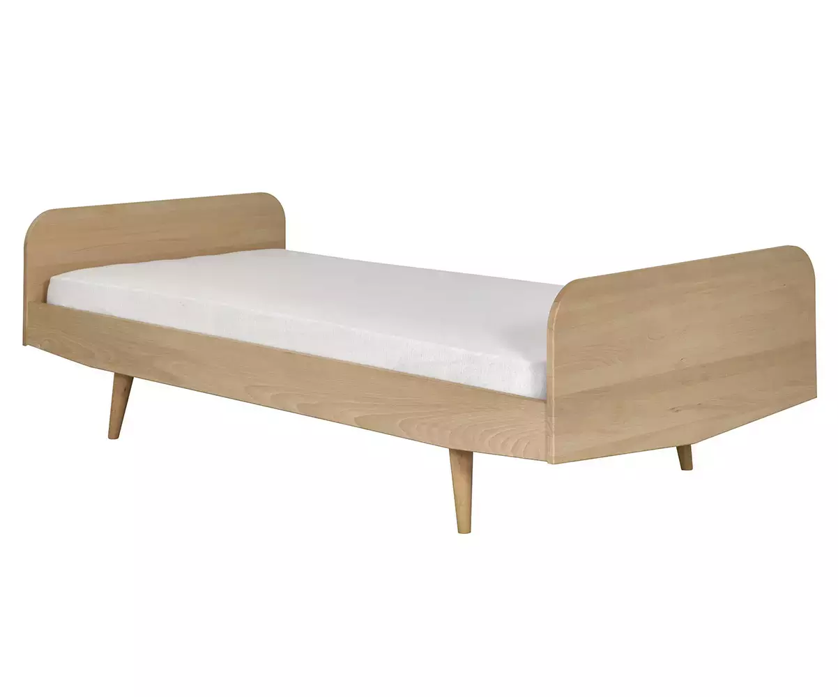 Lit simple Kaitos adulte hêtre massif avec matelas Lit simple Kaitos adulte hêtre massif avec matelas