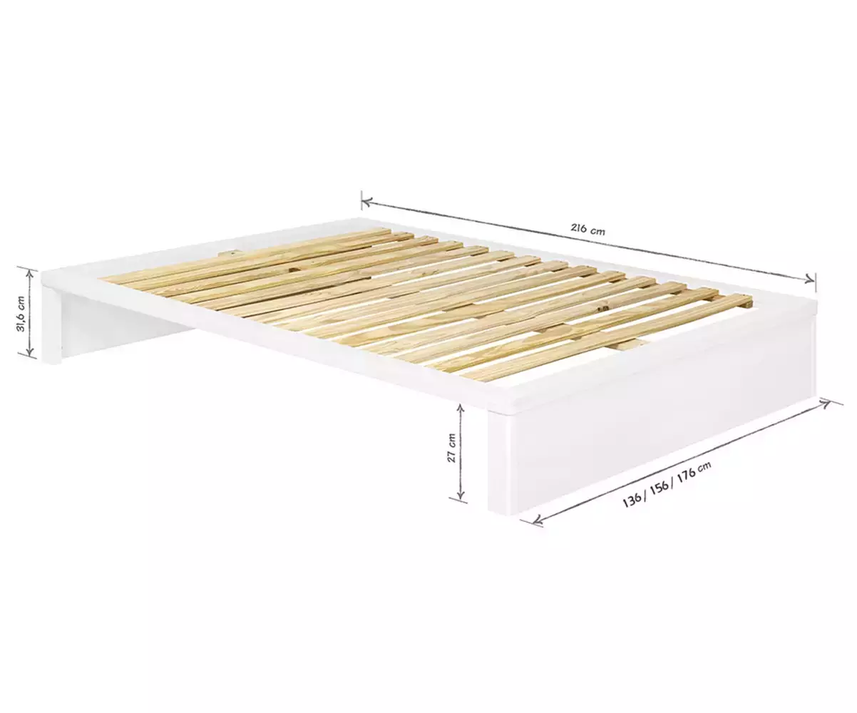 Taille Lit Akara avec tête de lit Frégate Taille Lit Akara avec tête de lit Frégate