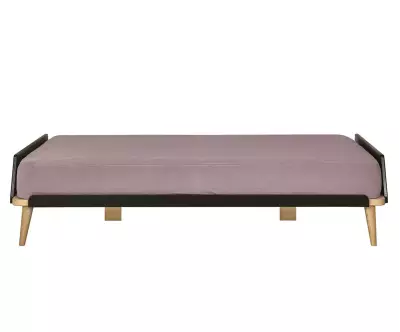 Lit Algol noir adulte vue de côté