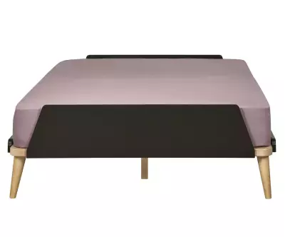Lit Algol noir adulte vue de face