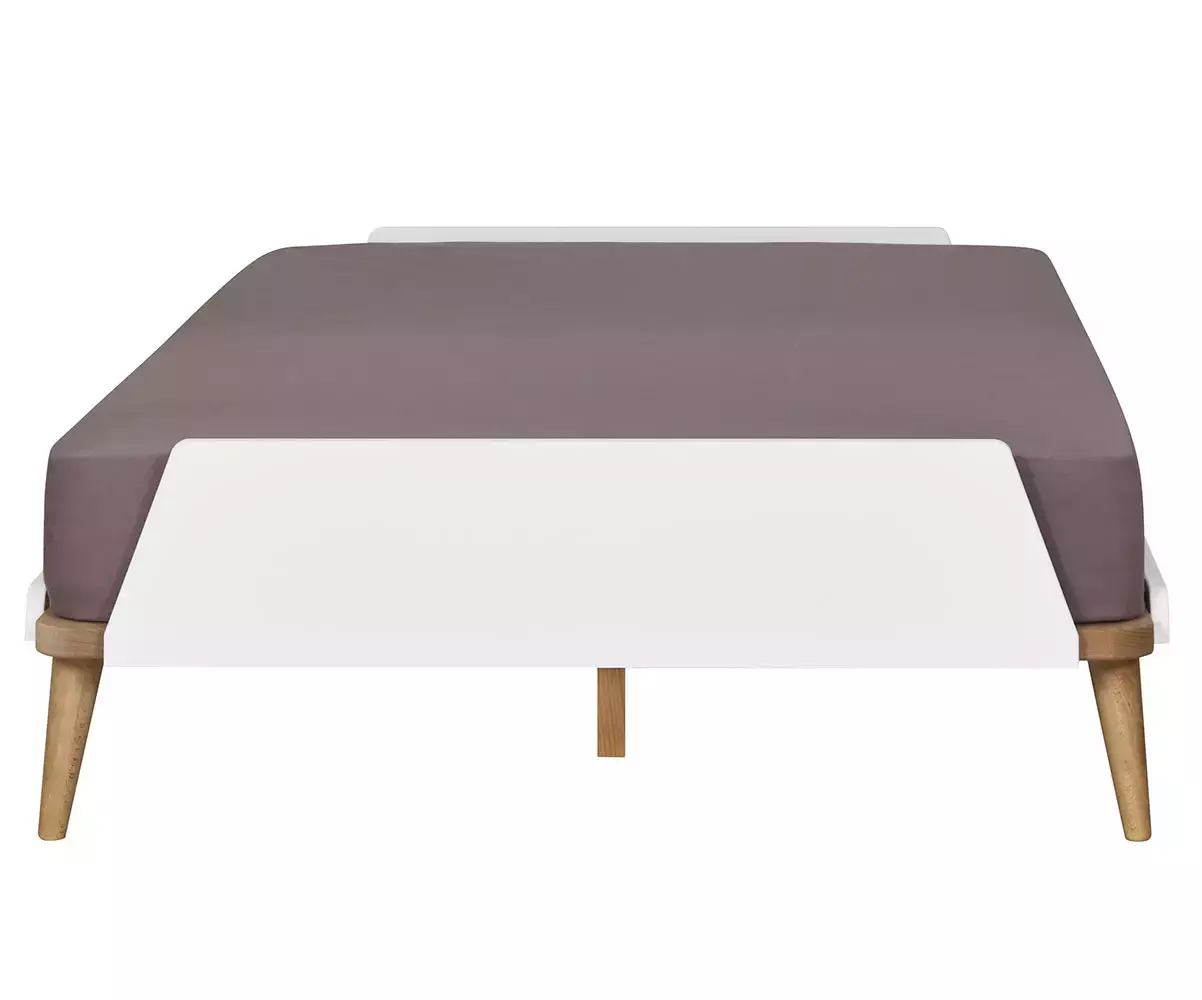 Lit Algol blanc adulte vue de face Lit Algol blanc adulte vue de face