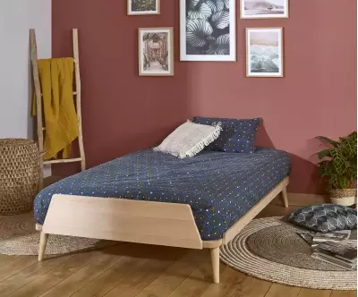 Lit Algol adulte avec pied avec matelas