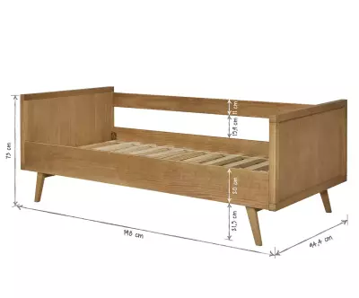 Dimension lit adulte banquette Calycé avec matelas