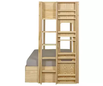 Lit superposé Chinook bois avec étagère design incluse
