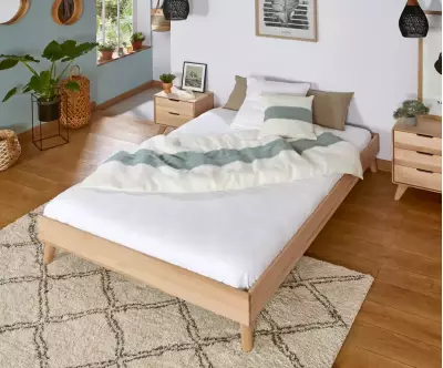 Pack lit avec sommier bois Caravel