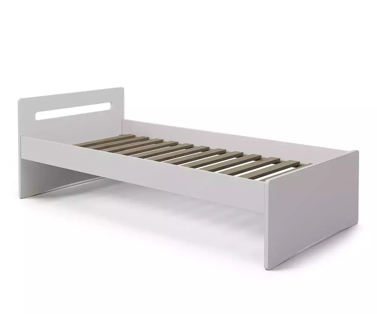 Lit Lemand bois massif finition blanche Lit Lemand bois massif finition blanche