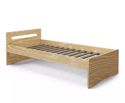 Lit Lemand bois massif finition bois naturel